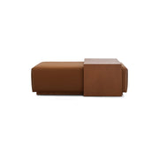 Sebastian Coffee Table and Italian ottoman in contemporary design with clean lines.